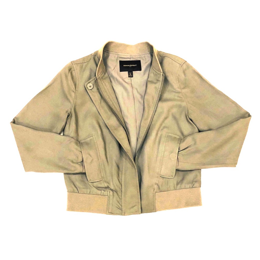 BANANA REPUBLIC Olive Khaki Bomber Jacket